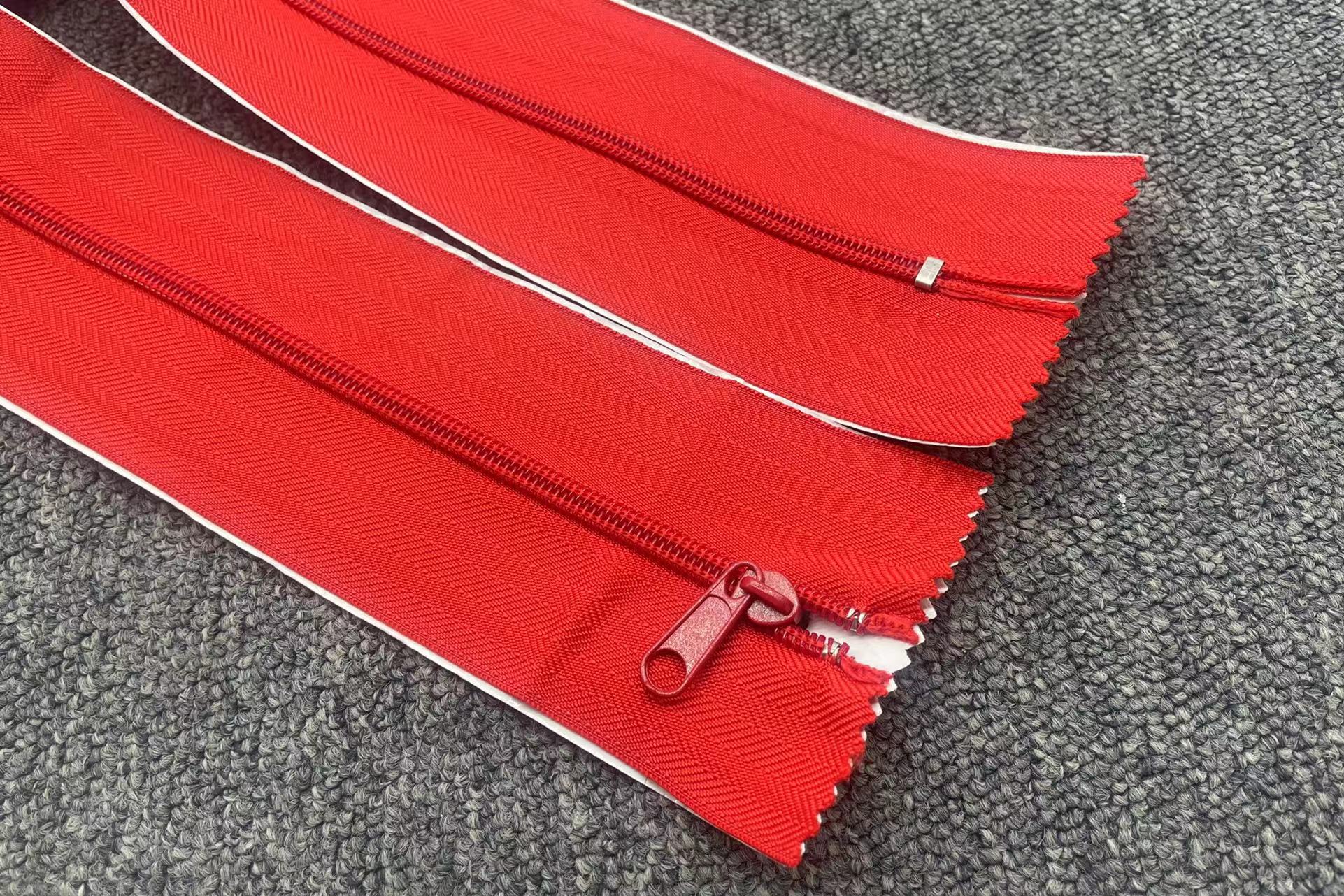 Red Adhesive zipper
