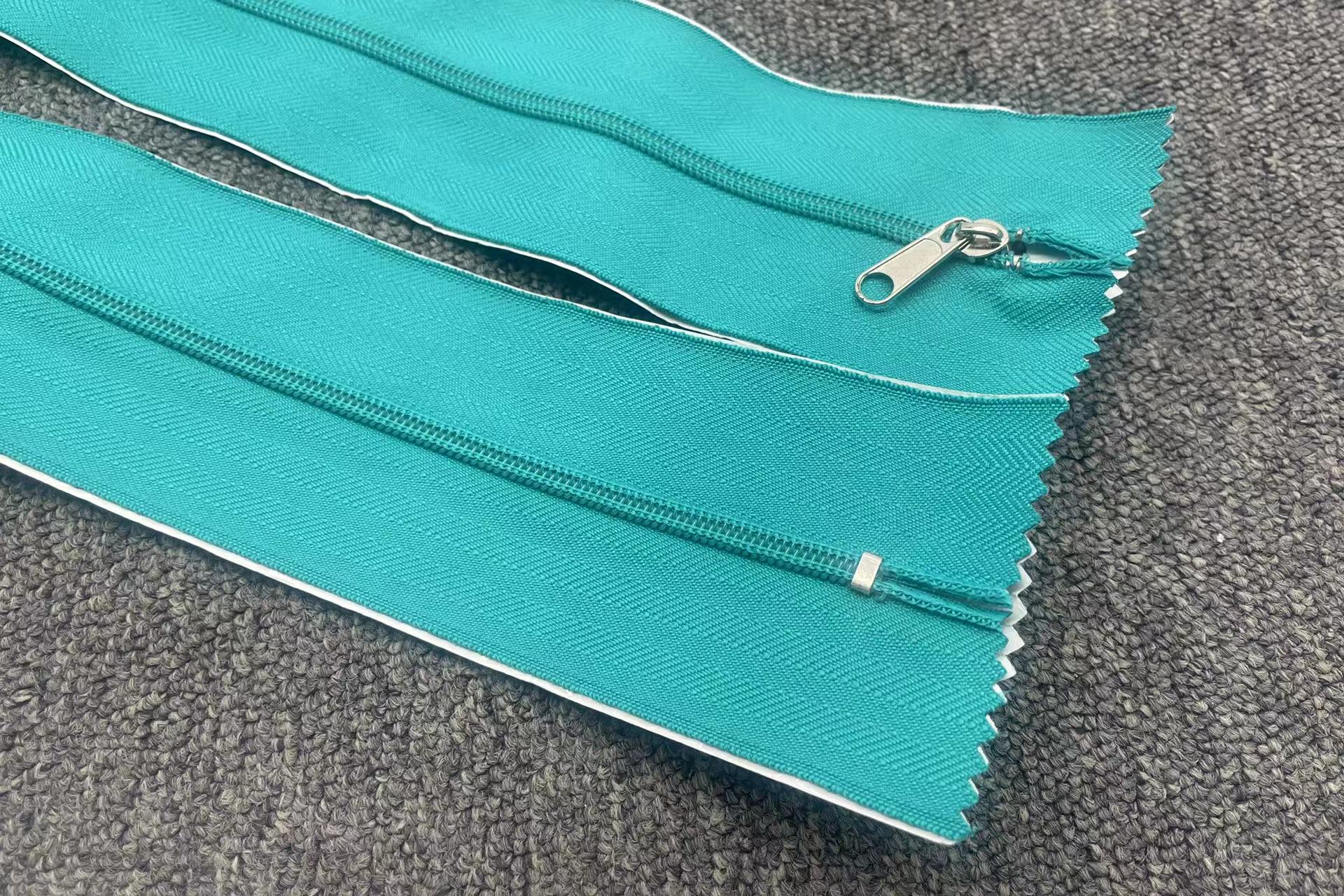 Cyan Adhesive zipper